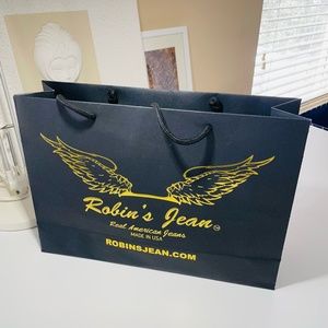 Robin's Jean USA Authentic Empty Classic Shopping Gift Paper Bag M/L Tote